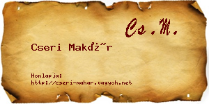 Cseri Makár névjegykártya